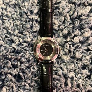 Elements black and silver watch (batteries not included)